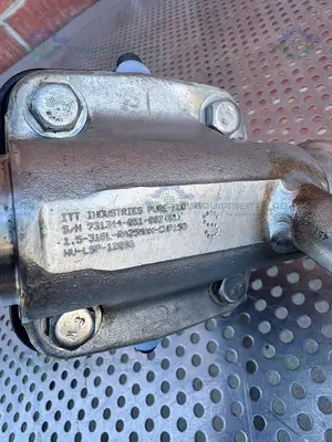 USED 2- ITT PURE FLO RA25MAX DIAPHRAGM VALVE W/ 1 1/2" TO 3/4" SANITARY FITTING