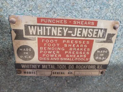 1964 WHITNEY JENSEN 118 Stamping Presses | MD Equipment Services LLC (13)