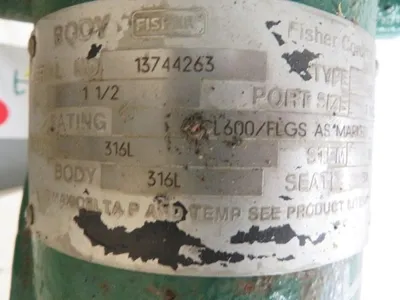 Fisher control valve type CE, size 1 1/2"-600, material CF8M