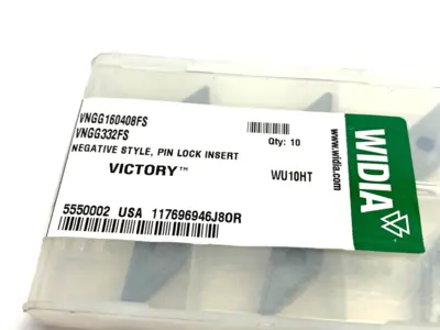 NEW WIDIA VICTORY™ FINISHING SHARP TURNING INSERT VNGG160408FS