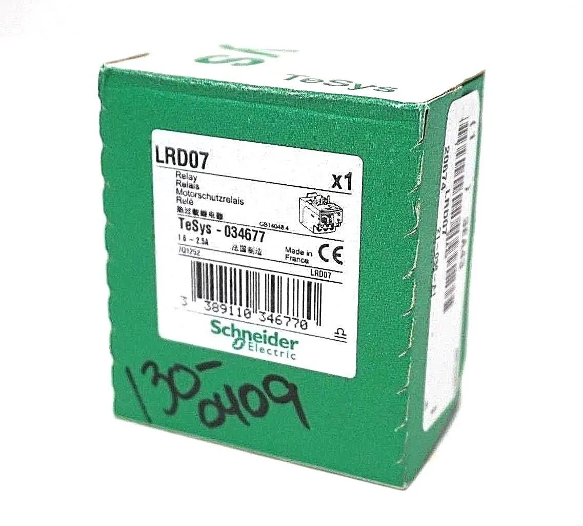 NEW SCHNEIDER ELECTRIC LRD07 OVERLOAD RELAY