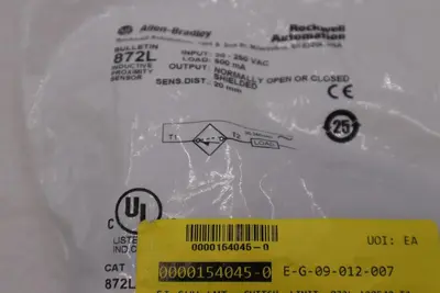 ALLEN BRADLEY 872L-A20E40-R3 SER. A 20-250VAC NEW UNIT STOCK G833A