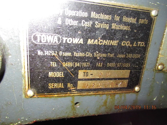 Used TOWA TO-3B Cold Headers Connecticut US | HARITON MACHINERY COMPANY #458993