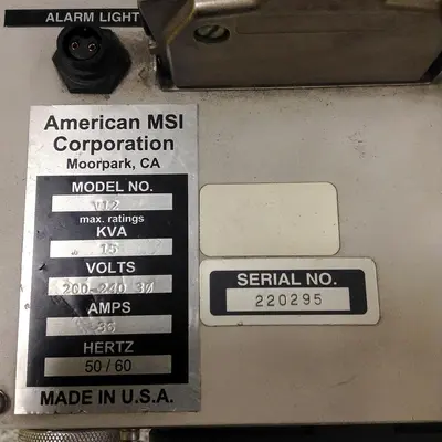 USED AMERICAN MSI C3201.010.045