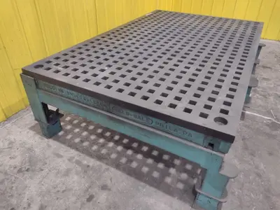 8' x 5' WELDSALE WELDING TABLE LAYOUT ACORN PLATE: YOBRO #24814