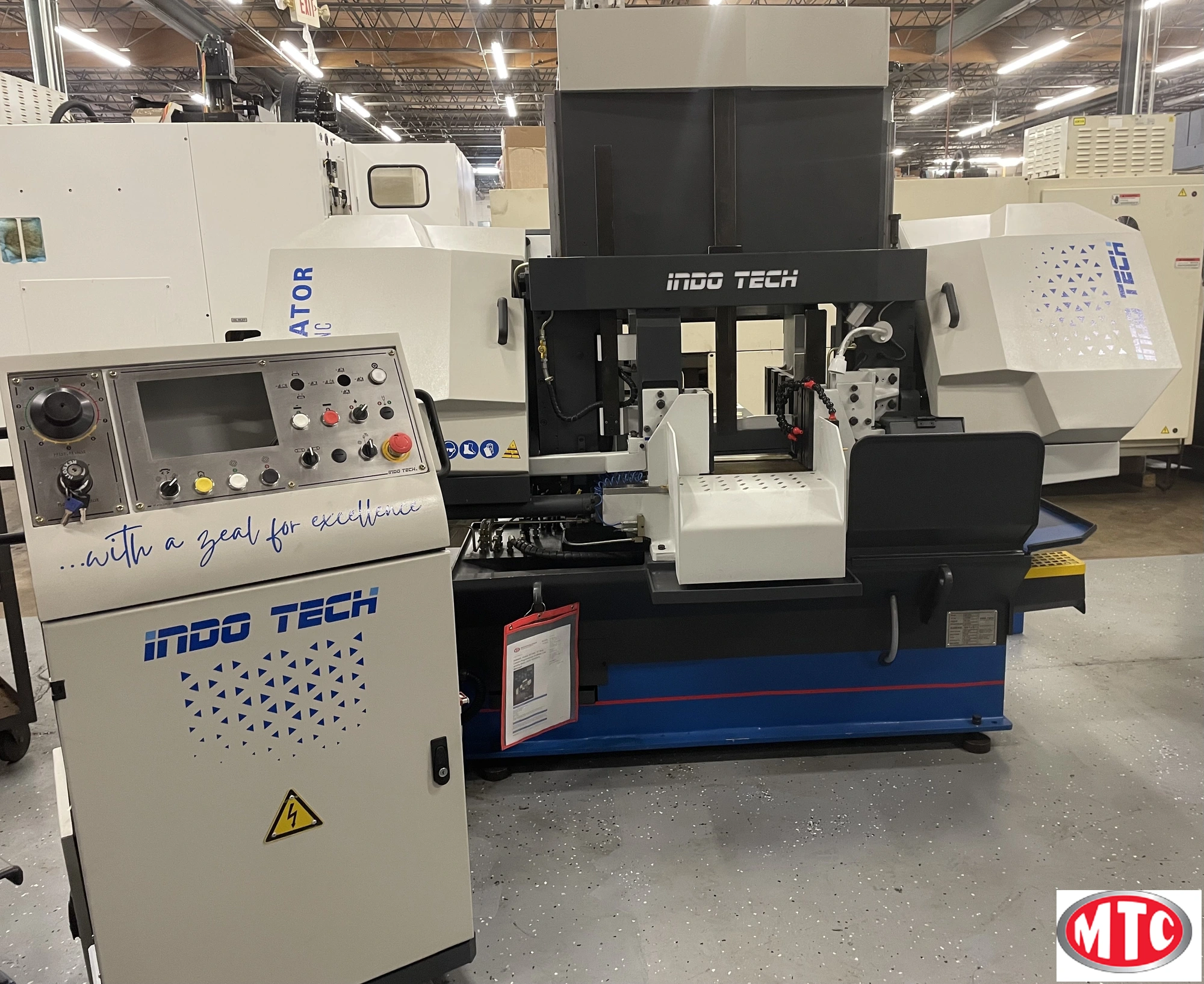Indotech Aviator CNC-14 14" dual Column Programmable bandsaw, Like Amada, Kasto, Doall, Behringer