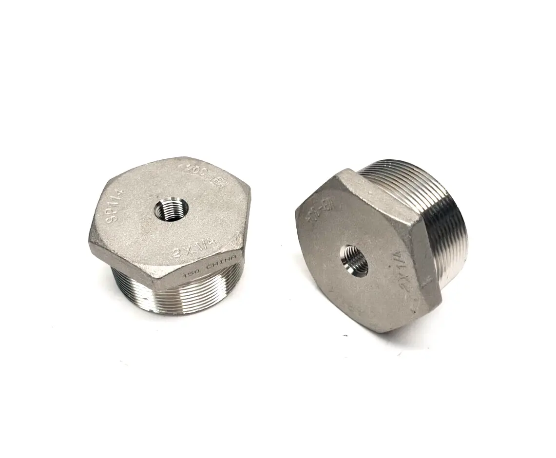 SP114, MB-304 | SP114 MB-304 Hex Reducer Bushing Fitting 2" x 1/4" Pipe 150# 2-1/2" Hex LOT OF 2 - New – Open Box