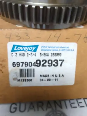New | in-Stock LOVEJOY 697904 92937 Conveyor Parts Ohio US | Surplus Asset Holdings #1237777