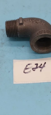 1 black 1/2" Black Malleable iron 90 Degree elbow