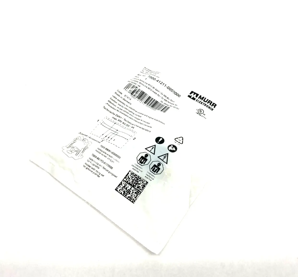 NEW MURRELEKTRONIK SLIMLINE T-COUPLER M12 MALE / 2X M8 3-POL