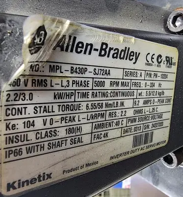 USED ALLEN-BRADLEY MPL-B430P-SJ72AA