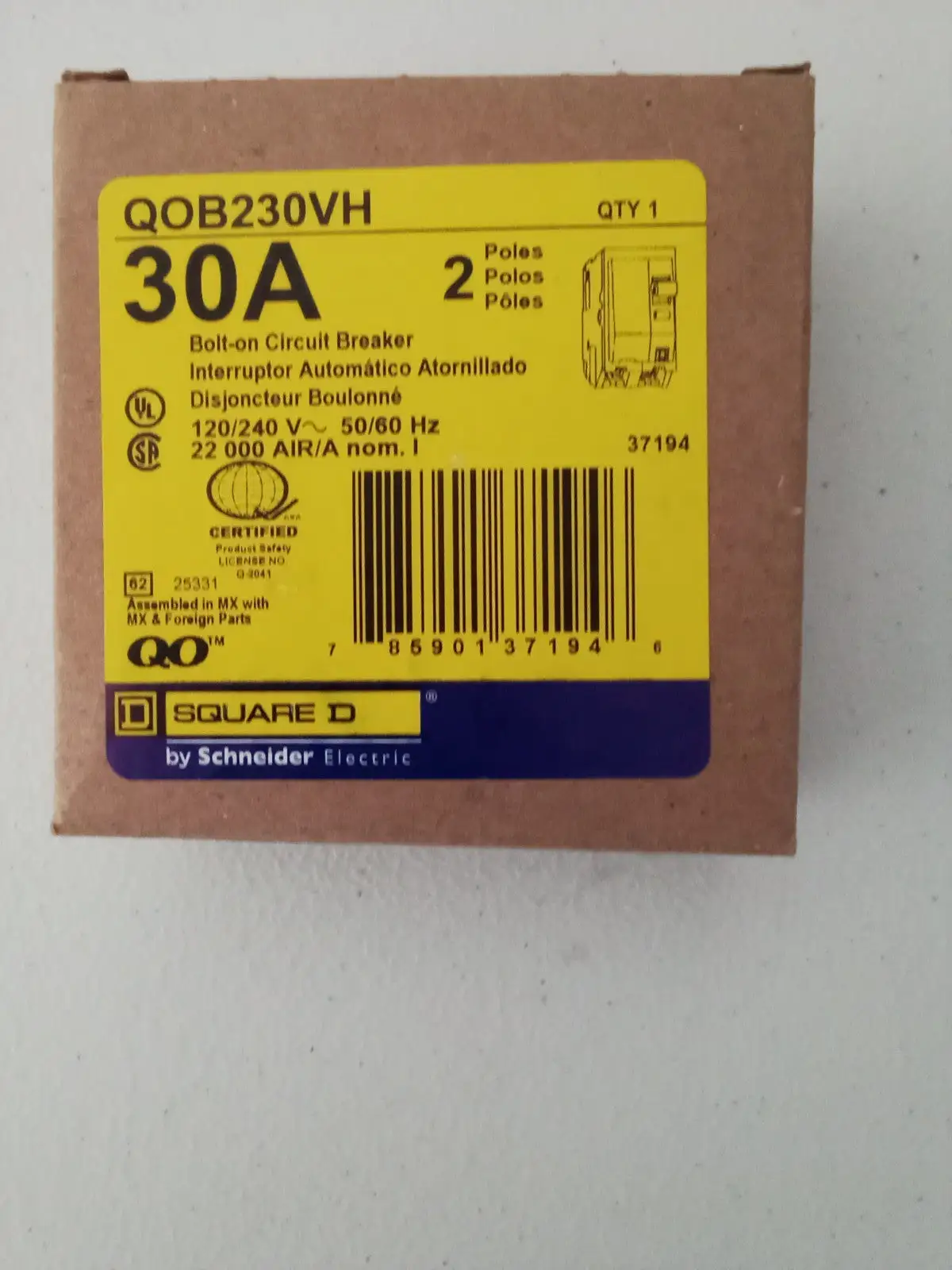 Used Square D QOB230VH Circuit Breakers US | Infinity wholesale & Supply LLC #1305601