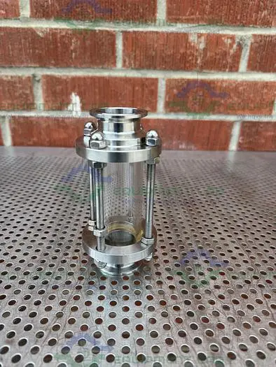 Used 316L STAINLESS STEEL SINGLE WALL  IN LINE SIGHT GLASS W/ 1 1/2" SANITARY FITTING Glassware - Other | Equipment Lab #486483