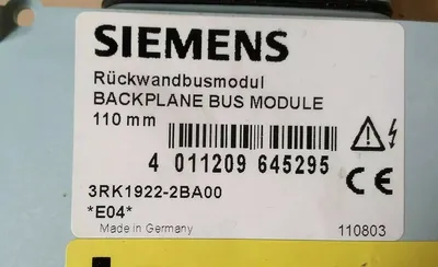 SIEMENS 3RK1922-2BA00 Backplane Bus Module 4E-8