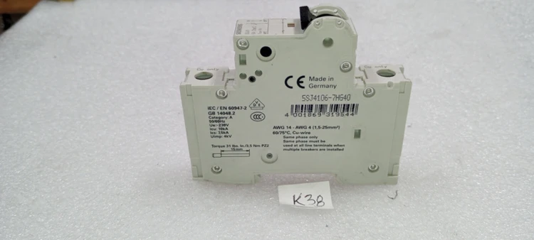 Used Siemens Siemens 6 Amp 1 Pole 5SJ41 Circuit Breaker 5SJ4106-7HG40 Circuit Breakers Arizona US | ASSET CONVERSION SPECIALISTS, INC. #306450