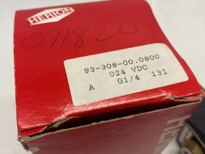 USED HERION SOLENOID VALVE 24VDC 1/4" NPT