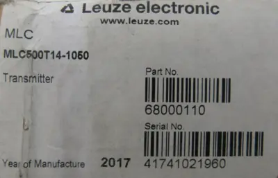 NEW LEUZE MLC520R14-1050 LIGHT CURTAIN SET 68002110 MLC500T14-1050 68000110