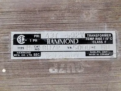 USED HAMMOND MANUFACTURING GU7P