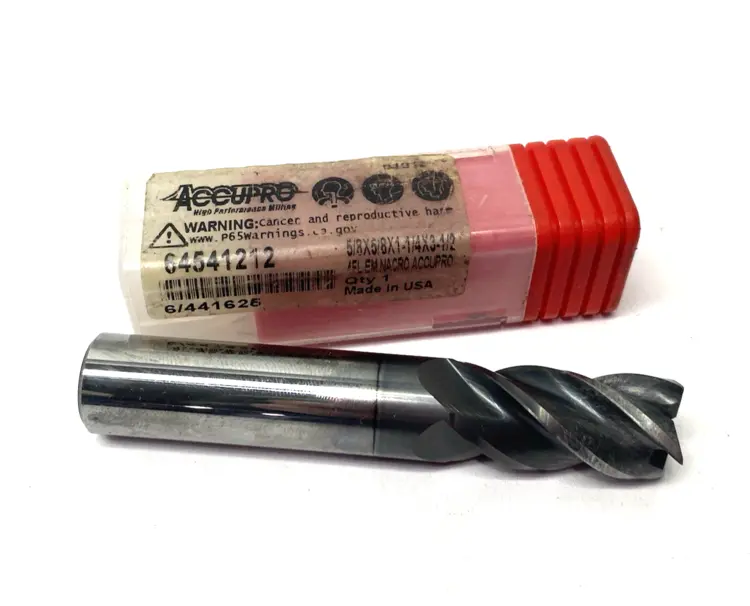 Used ACCUPRO SQUARE END MILL: 5/8" DIA, 1-1/4" LOC, 4 FLUTE, SOLID CARBIDE Carbide Endmills Michigan US | Maverick Industrial Sales #1092936