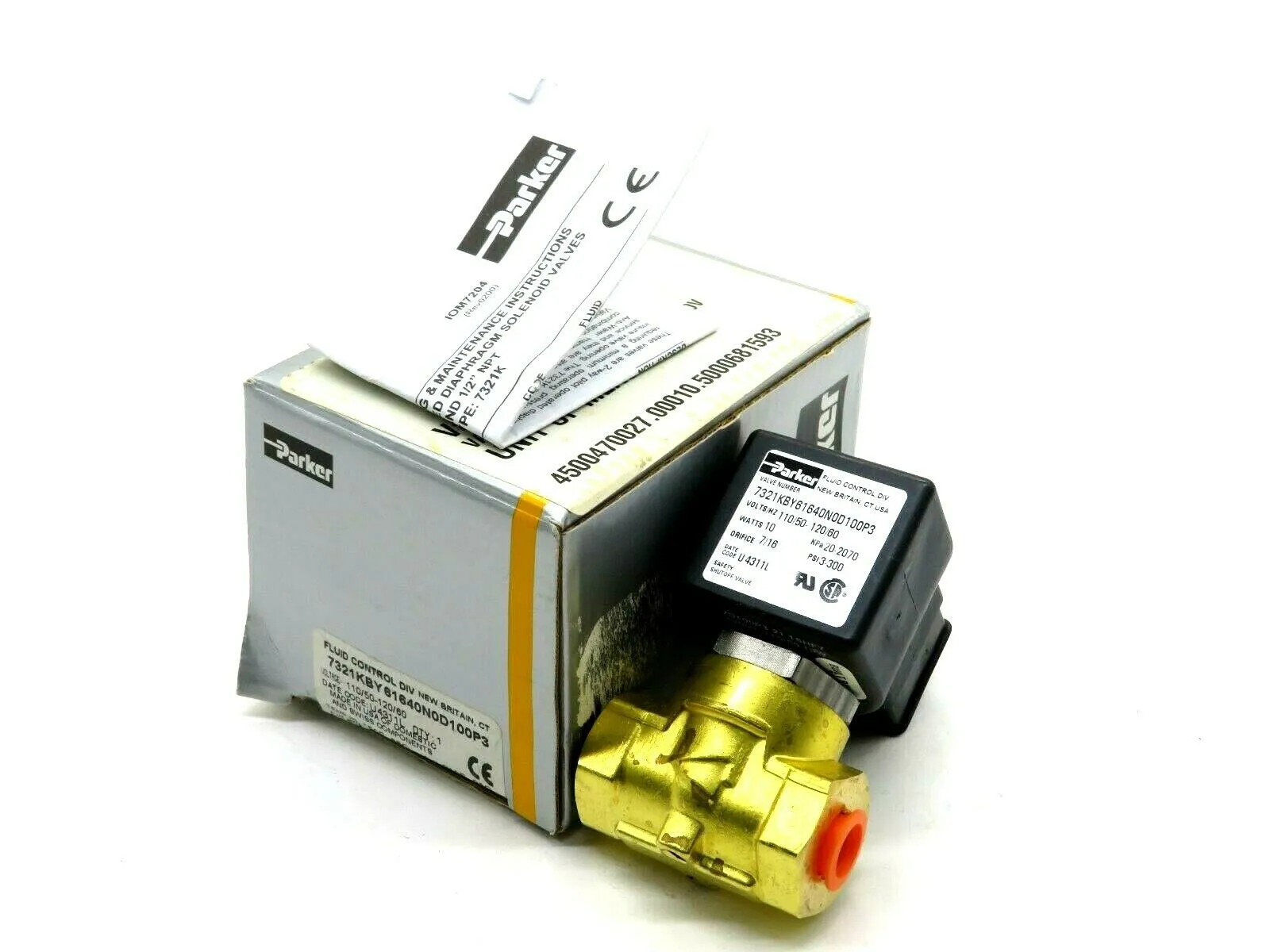 NEW PARKER 7321KBY61640N0D100P3 SAFETY SHUT OFF VALVE