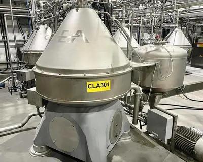 (7) GEA Westfalia SSI 300-06-772 vegetable protein clarifier centrifuges, 316SS.