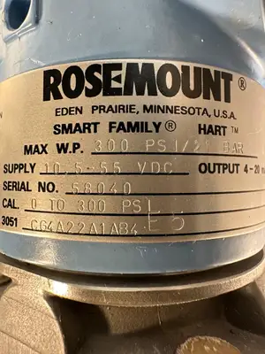 USED Rosemount Rosemount 3051CG4A22A1AB4E5