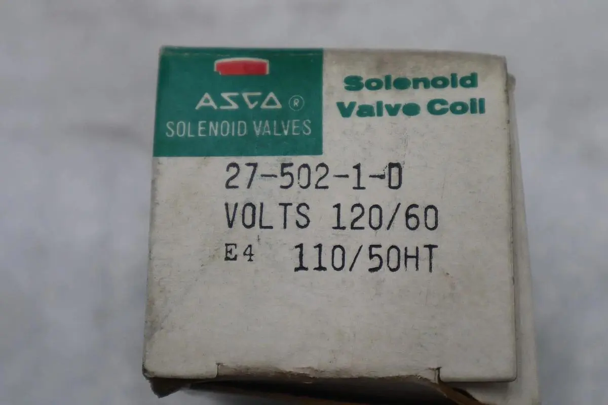 LOT OF 2 NEW OPEN BOX ASCO SOLENOID VALVE COIL 27-502-1D STOCK K-3555