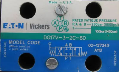 NEW VICKERS 02-127343 VALVE DG17V-3-2C-60 02127343