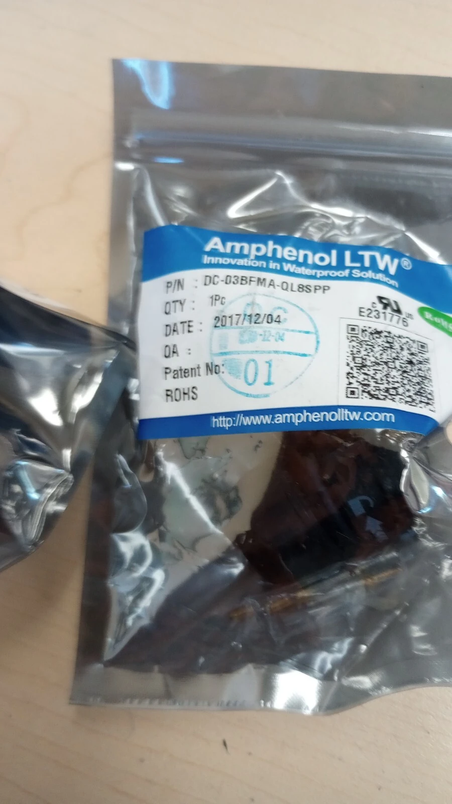 New | in-Stock Amphenol DC-03BFMA-QL8SPP Miscellaneous Equipment (Electrical & Power) Arizona US | ASSET CONVERSION SPECIALISTS, INC. #307148