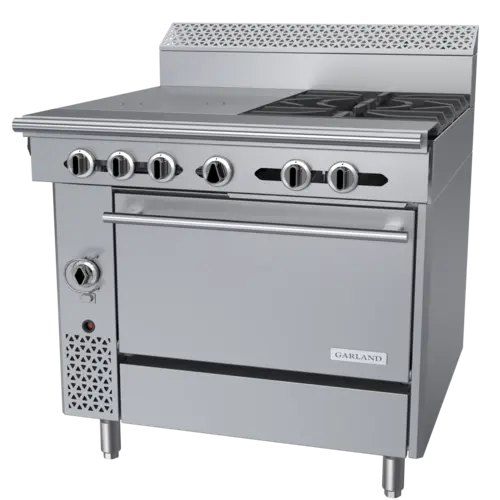 Garland C36-17C 36" 2 Burner Gas Range w/ Hot Top & Convection Oven, Natural Gas