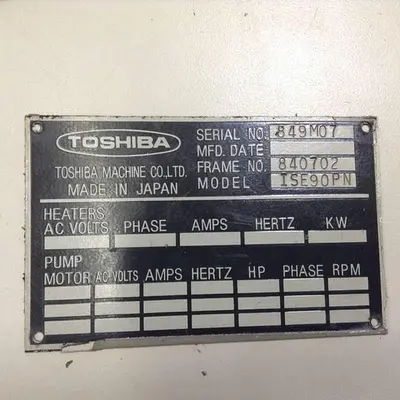 Used TOSHIBA ISE90PN-3 Injection Molding Machines Michigan US | Ideal Machinery #1302555