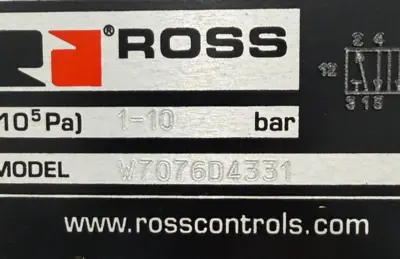 NEW ROSS CONTROLS W7076D4331Z SOLENOID VALVE W7076D4331