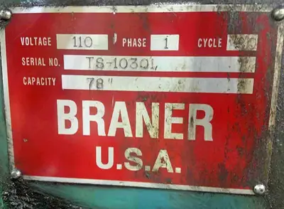 78" WIDE BRANER PAD POUNTED TENSION STAND. STOCK # 0790224