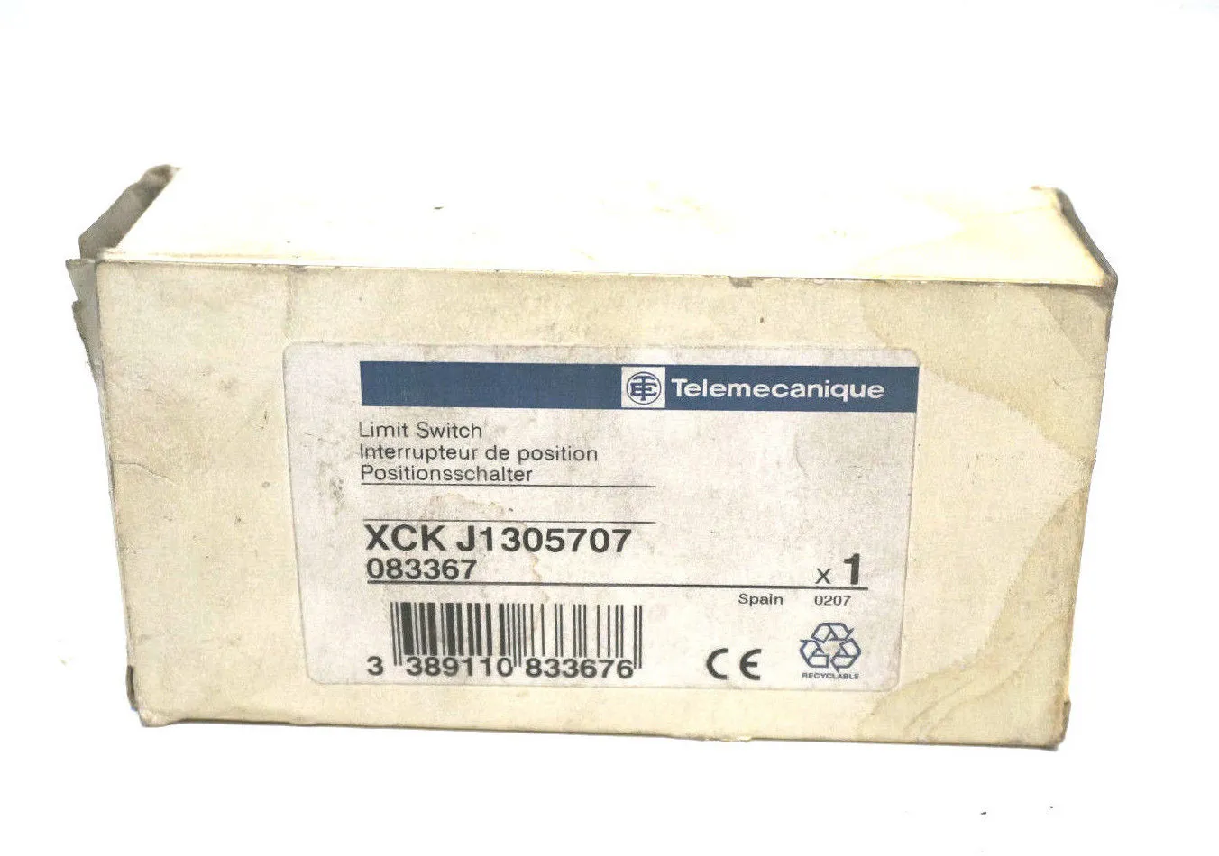 NEW TELEMECANIQUE XCK-J1305707 LIMIT SWITCH XCKJ1305707