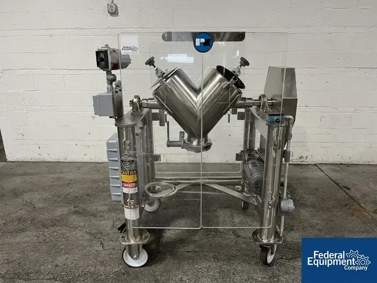 Used Patterson-Kelley 1 Cu Ft P-K Twin Shell Blender, S/S Agitators, Blenders, Mixers Ohio US | Federal Equipment Company #126796