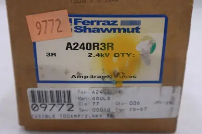 NEW Gould Shawmut A240R3R Amp-Trap Fuse 2.75kV 2400V 50/60Hz - STOCK GF864