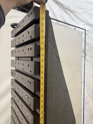 20" WIDE X 80" TALL X 24" DEEP T-SLOTTED ANGLE PLATE SET. STOCK # 0432326
