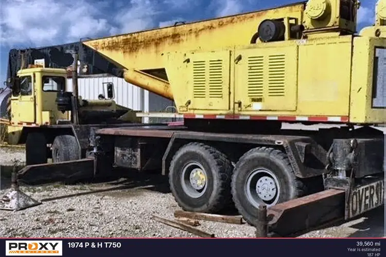 Used 1974 P & H T750 Truck-Mounted Cranes Indiana US | Proxy Equipment #1384931