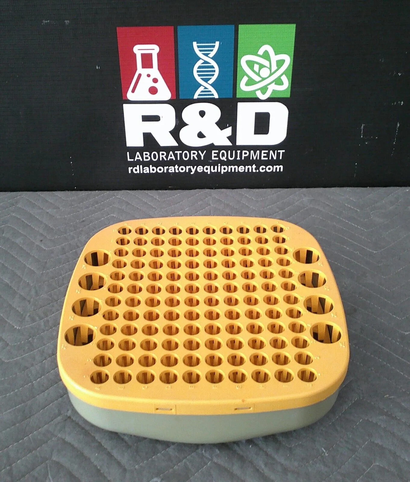 GE Pharmacia AKTA Fraction Collector Rack 120x15ml & 8x50ml (Yellow) Lot of 4