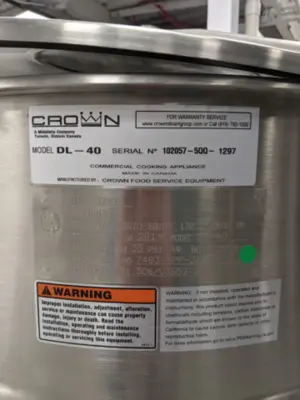New | in-Stock 2018 CROWN MFG DL-40 Cooking Kettles California US | BakeryEquipment.com #1554721