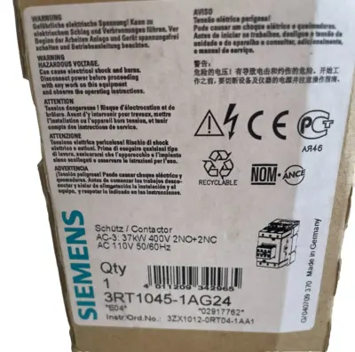 NEW SIEMENS 3RT1045-1AG24 CONTACTOR 3RT10451AG24