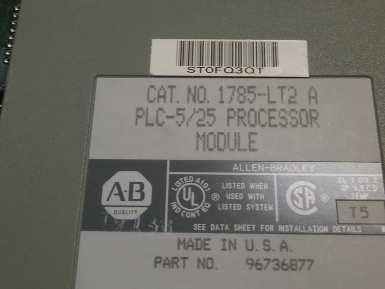 Used Allen-Bradley 1785-LT2 -A FIRM WARE L PLC Processors Arizona US | ASSET CONVERSION SPECIALISTS, INC. #310930