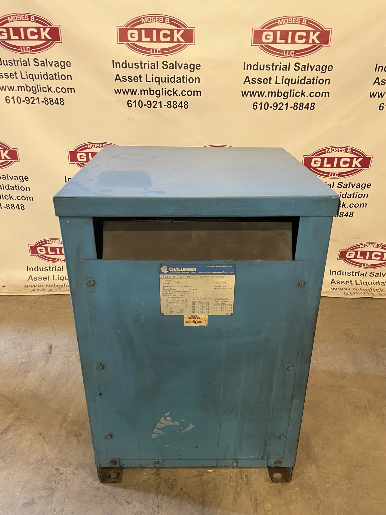 Challenger 3BN Transformer 37.5KVA 240V 480-120/240V Single Phase 60Hz