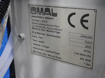 Used 2015 OMAL JOLLYCOLLA Glue Machines Ohio US | HGR 24 #904239