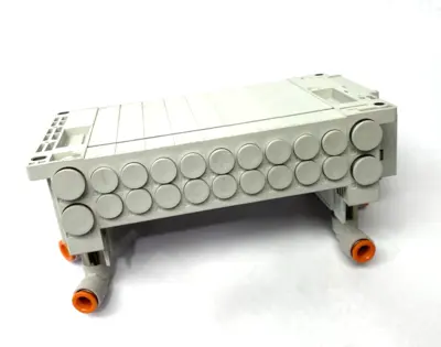 USED SMC 9-STATION PNEUMATIC MANIFOLD ASSEMBLY UNIT