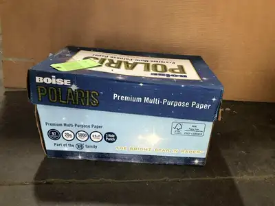 Polaris 8.5″ X 11″ 3-Hole Punch Multi-Purpose Letter Paper ; White -NIB of 5000