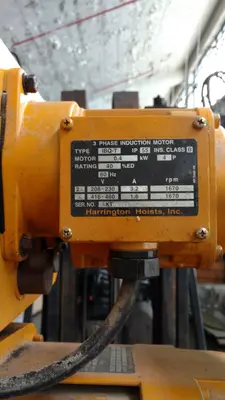 SPC9229  Material Handling Equipment chain hoist, 4,000 lbs. Harrington model  Model ER1A-655