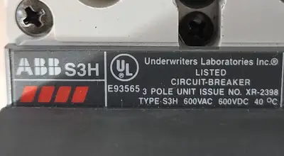 ALLEN-BRADLEY S3H SACE S3 Circuit Breaker 3-Pole 150A. Loc 4E-26*
