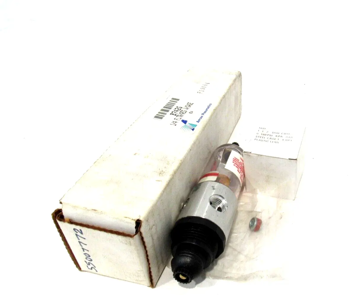 NEW ARROW PNEUMATICS B742G FILTER/ REGULATOR W/GAUGE 1/4"