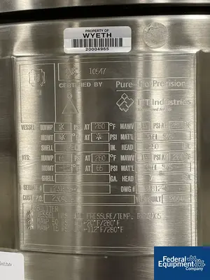 USED ITT 125 Liter Integrated Biosystems Cryovessel, 316L S/S, 50/65#